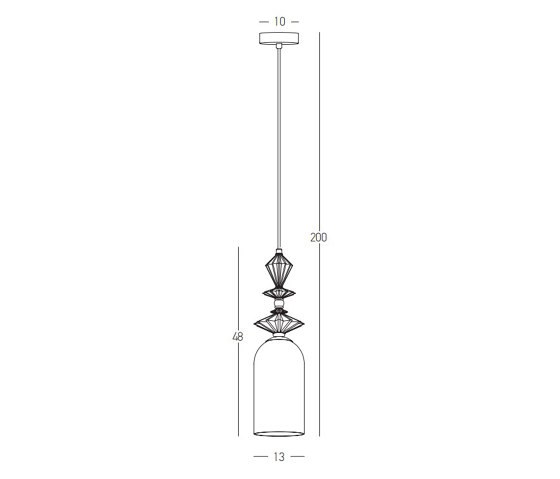 Decorative Pendant | 22078 | Lámparas de suspensión | ALPHABET by Zambelis