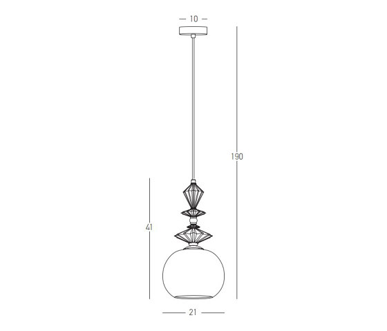 Decorative Pendant | 22079 | Lampade sospensione | ALPHABET by Zambelis