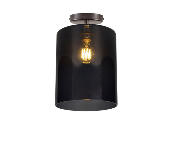 Brompton Size 3 Ceiling Light, Weathered, Anthracite Glass | Lampade plafoniere | Original BTC
