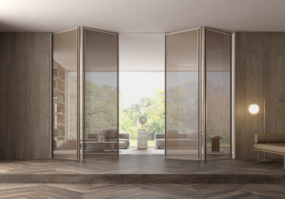 Tap  | Titanio Tap folding doors & Sigaro wall paneling | Portes intérieures | Barausse