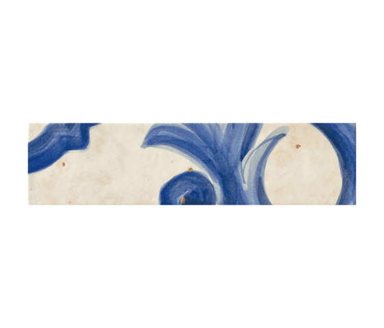 Miniature Fregio | Blu Maiolica 6x24 | Baldosas de cerámica | Marca Corona