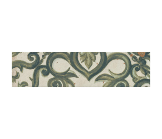 Miniature Fregio | Verde Maiolica 6x24 | Carrelage céramique | Marca Corona