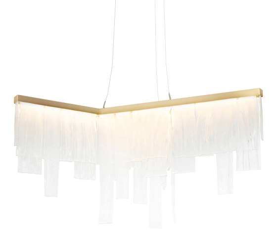 Cascata chandelier satin brass | Suspended lights | CTO Lighting
