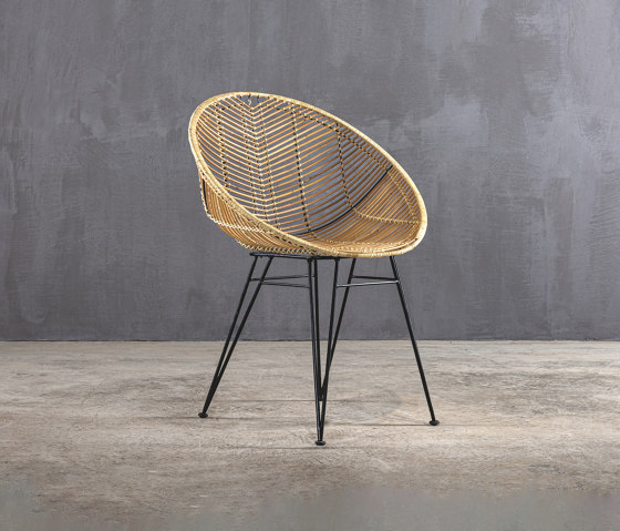 Kanso | Sakura Dining Chair Rattan Natural | Sedie | Set Collection