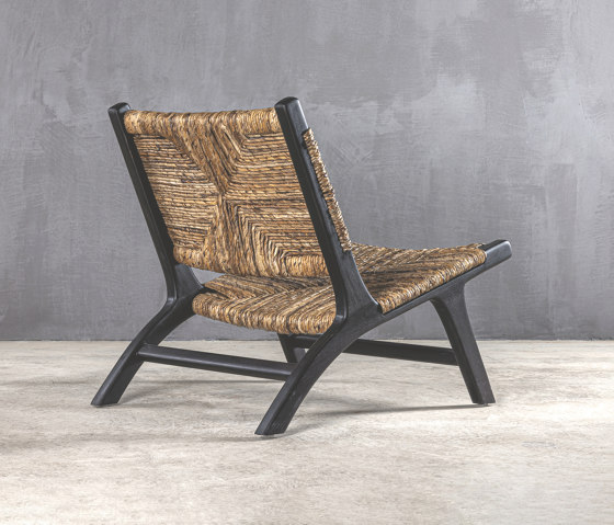 Kanso | Vermont Lounge Chair Teak Rope Black | Fauteuils | Set Collection