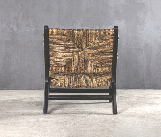 Kanso | Vermont Lounge Chair Teak Rope Black | Armchairs | Set Collection