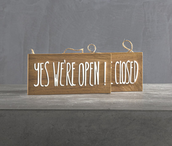 Kanso | We Are Open/Closed Door Hanging Sign | Objetos | Set Collection