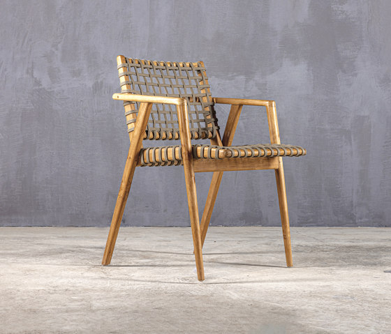 Slow | Conchita Armchair Striped Teak | Poltrone | Set Collection