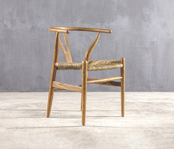 Slow | Layla 7251 Armchair Teak Natural Straw | Sillones | Set Collection