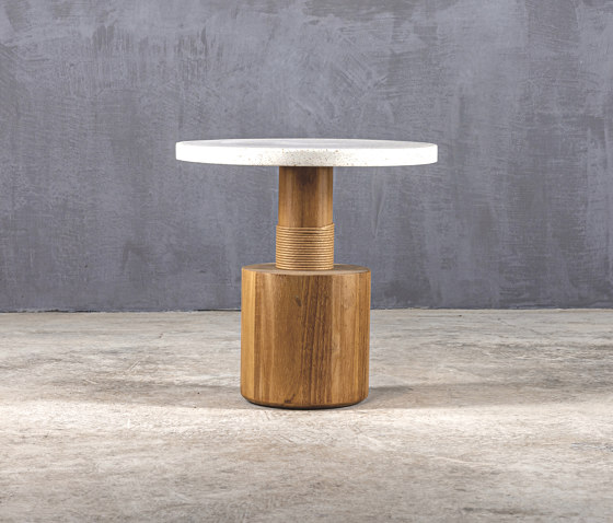 Slow | Terrazzo 48 Teak Side Table | Tables d'appoint | Set Collection