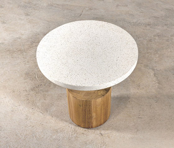 Slow | Terrazzo 48 Teak Side Table | Side tables | Set Collection