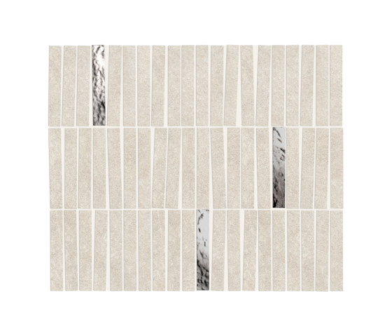 Boost Mineral White Mosaico Domino Lux | Keramik Mosaike | Atlas Concorde