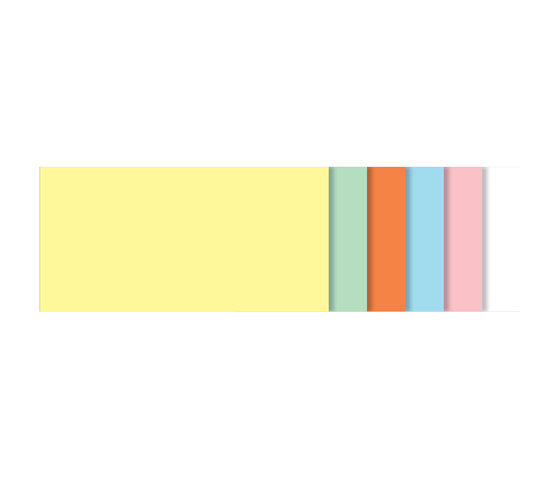 Cartes d'animation, rectangulaire, jaune, vert, orange, bleu, rose, blanc, 250 feuilles | Accessoires de bureau | Sigel