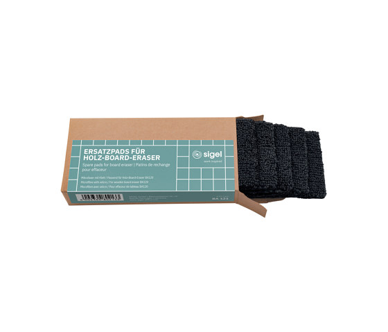 Spare pads for wood board eraser BA120, 5 pcs. | Desk accessories | Sigel