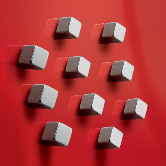 Magneti SuperDym C5 "Strong", Cube-Design, argento, 10 pezzi | Cancelleria | Sigel