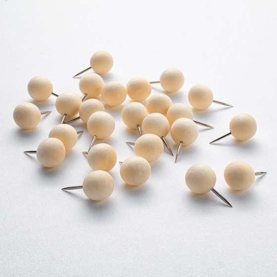 Wooden pins, beige, 25 pcs. | Desk accessories | Sigel