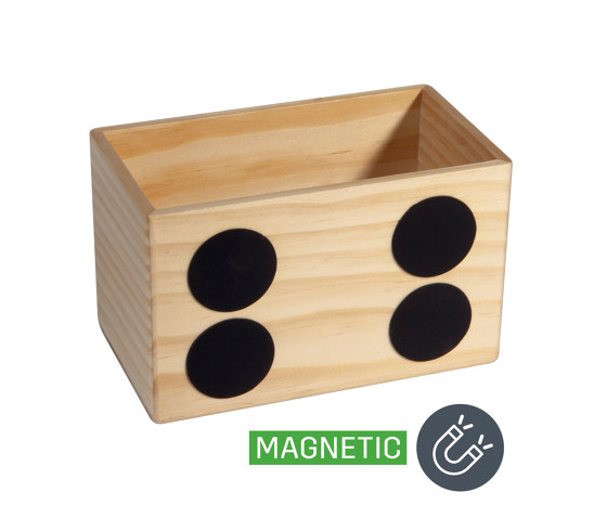 Storage box, beige, 13 x 8 cm, solid wood pine | Desk accessories | Sigel