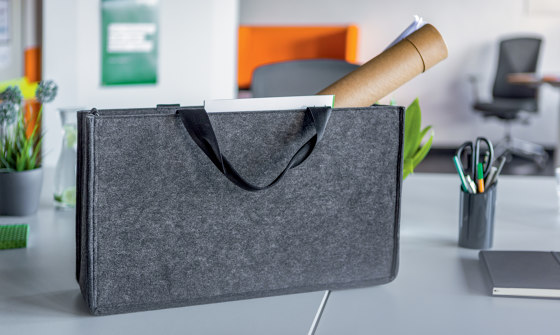 Desk Sharing Bag L, dunkelgrau, 50 x 28 cm |  | Sigel