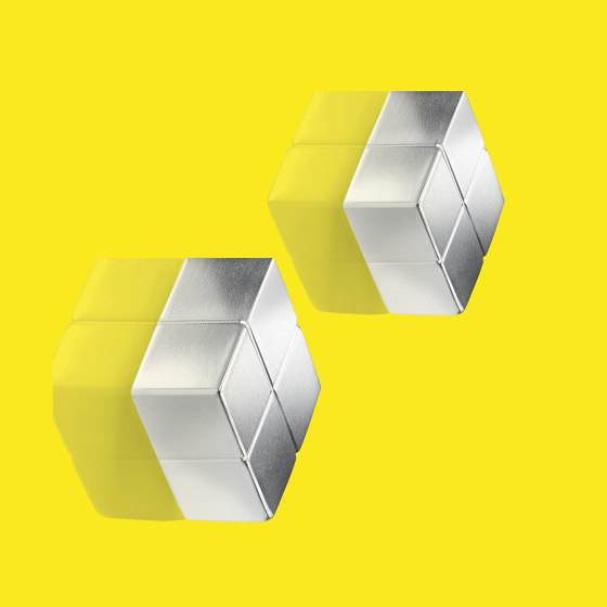 Imanes SuperDym C10 "Extra-Strong", Cube-Design, plata, 2 und. | Accesorios de escritorio | Sigel