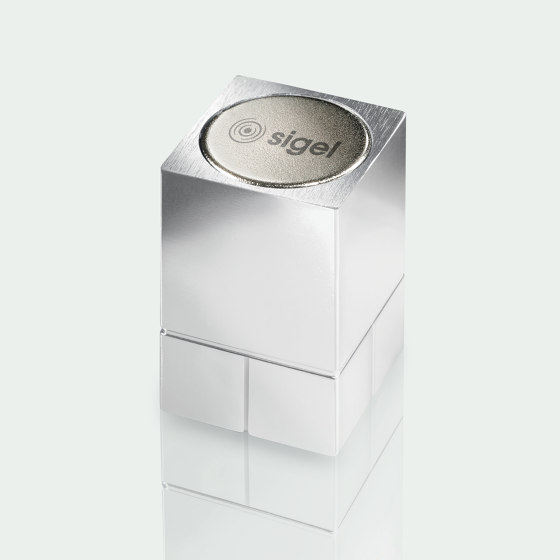 SuperDym-Magnete C30 "Ultra-Strong", Cube-Design, silber, 2 Stück | Schreibtischutensilien | Sigel