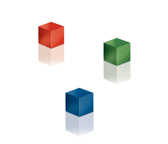 Aimants SuperDym C5 "Strong", Cube-Design, bleu, rouge, vert, 3 pièces | Accessoires de bureau | Sigel