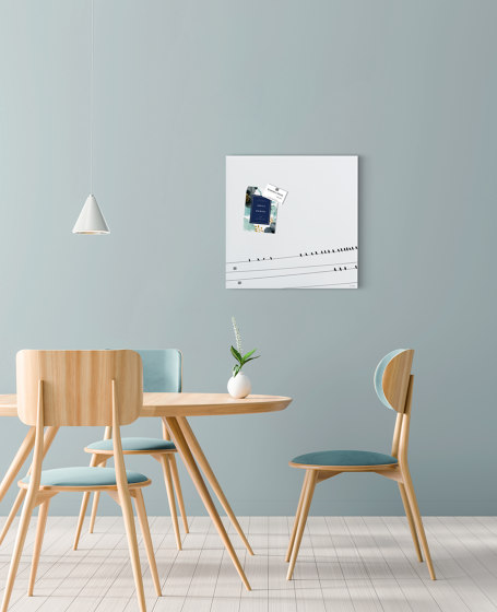 Magnetic glass board Artverum, design Little Birds, matt, 48 x 48 cm | Flip charts / Writing boards | Sigel