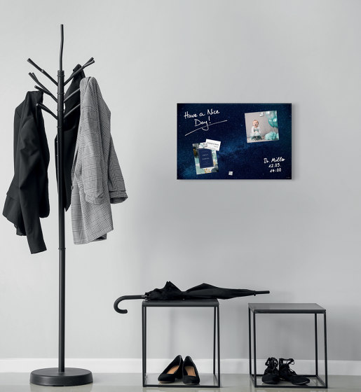 Magnetic glass board Artverum, design Galaxy, 60 x 40 cm | Flip charts / Writing boards | Sigel