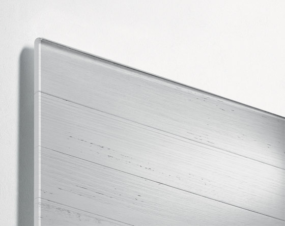 Lavagna magnetica di vetro Artverum, motivo White Wood, matt, 130 x 55 cm | Lavagne / Flip chart | Sigel