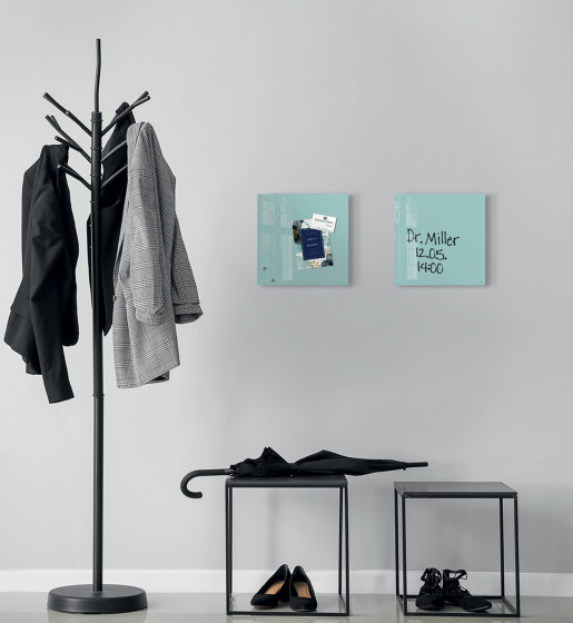 Magnetic glass board Artverum, aquamarine, 30 x 30 cm | Flip charts / Writing boards | Sigel