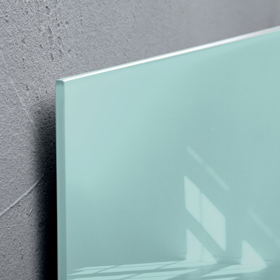 Magnetic glass board Artverum, aquamarine, 48 x 48 cm | Flip charts / Writing boards | Sigel