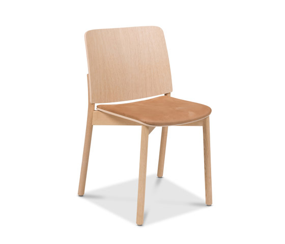 Atrium Wood, fixed seat cushion | Chairs | Fora Form