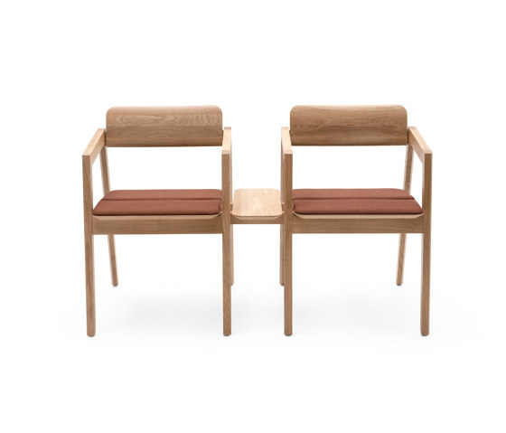 Knekk chair in oak fixed seat cushion | Bancos | Fora Form