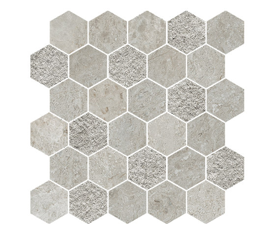 PIETRA D'ORVIETO Cenere - Esagona Mosaic 28x29 | Ceramic tiles | Tagina