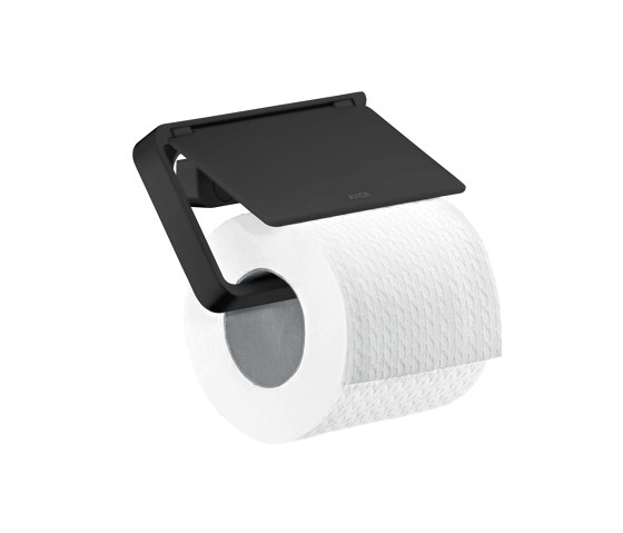 AXOR Universal Softsquare Accessories Toilet paper holder with cover | matt black | Paper roll holders | AXOR