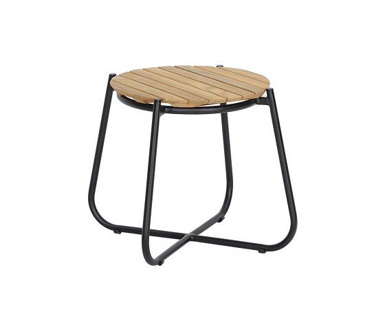 Tavolino Tondo Light Cross Legs Slate Top | Tavolini alti | cbdesign