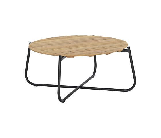 Light Round Cross Leg Slate Top Coffee Table | Tables basses | cbdesign