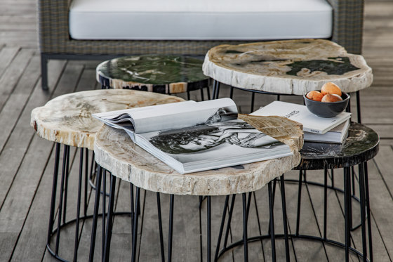 Thea Petrified Round Coffee Table S/2 | Mesas nido | cbdesign