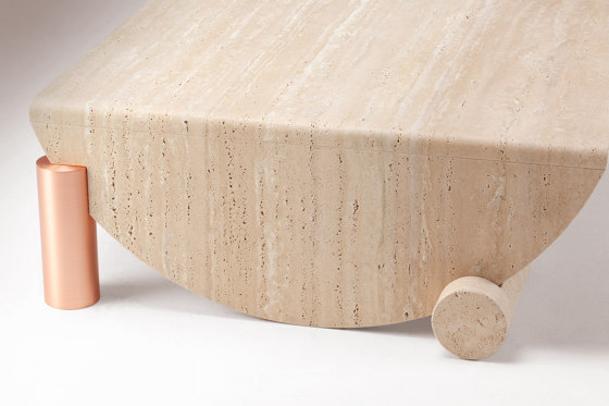 Playing Games travertine center table | Tables basses | Dooq