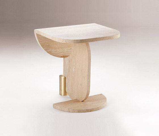 Playing Games travertine side table | Mesas auxiliares | Dooq