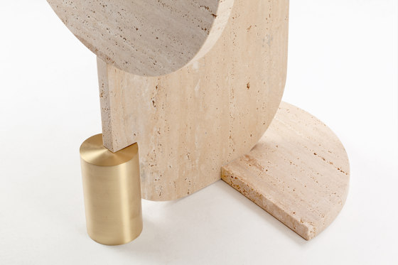 Playing Games travertine side table | Tables d'appoint | Dooq