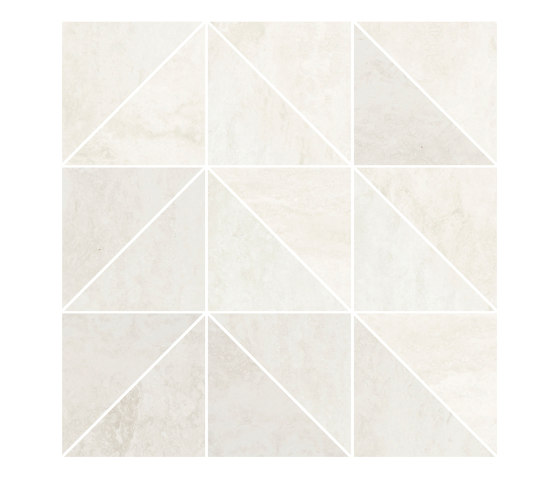 Prestigio Travertino Bianco Mosaico T. Mix | Piastrelle ceramica | Refin