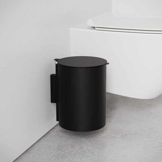 Toilet Bin Black | Bath waste bins | NICHBA