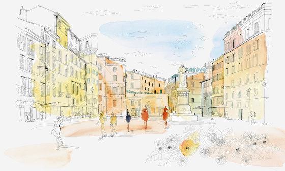 Campo dei Fiori, Roma | Revestimientos de paredes / papeles pintados | WallPepper/ Group