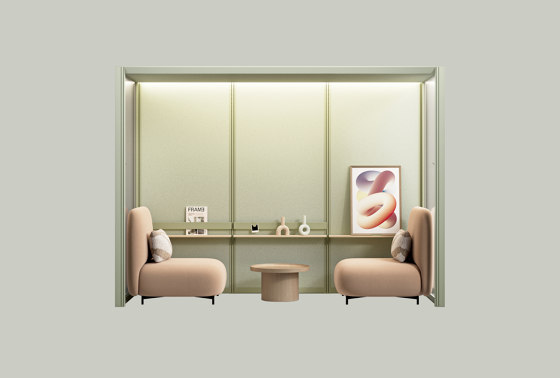 OmniRoom Lounge 3x1 in Sage Green | Systèmes room-in-room | Mute