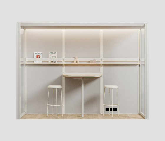 Modular Meet 3x1 in White Moon | Sistemi room-in-room | Mute