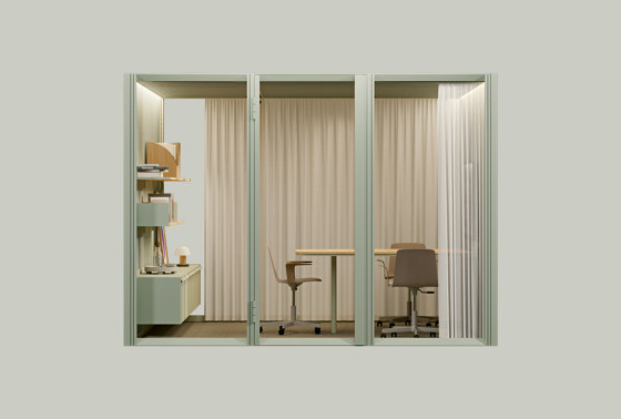 OmniRoom Meet 3x3 in Sage Green | Room-in-room systems | Mute