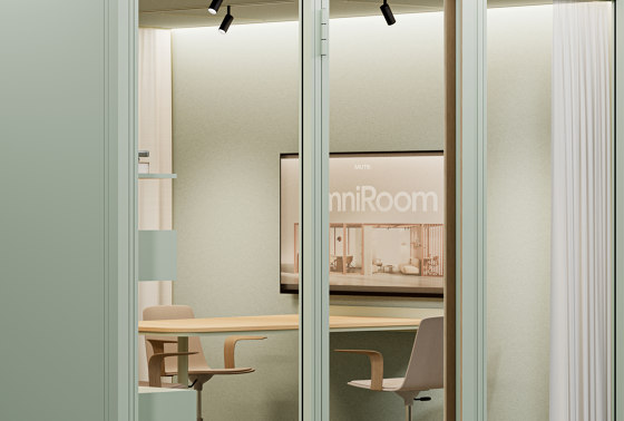 OmniRoom Meet 3x3 in Sage Green | Systèmes room-in-room | Mute
