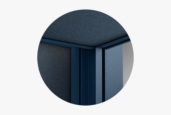 Modular Multifunctional Hub: Lounge + Meet in Ink Blue | Systèmes room-in-room | Mute