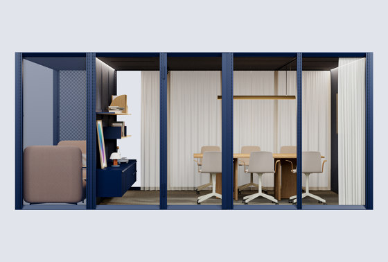 OmniRoom Multifunctional Hub: Lounge + Meet in Ink Blue | Sistemi room-in-room | Mute