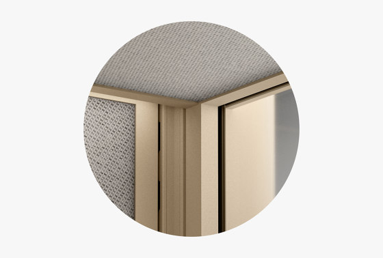 Modular Multifunctional Hub: Meet + Lounge + Support in Sand Beige | Room-in-room systems | Mute